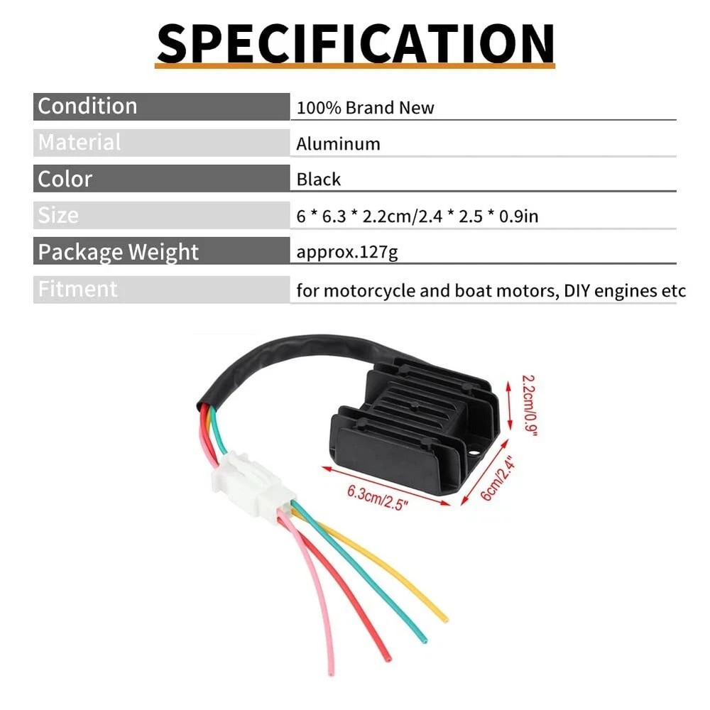 Universal Voltage Regulator Rectifier Electrical Voltage Regulator for Motorc...