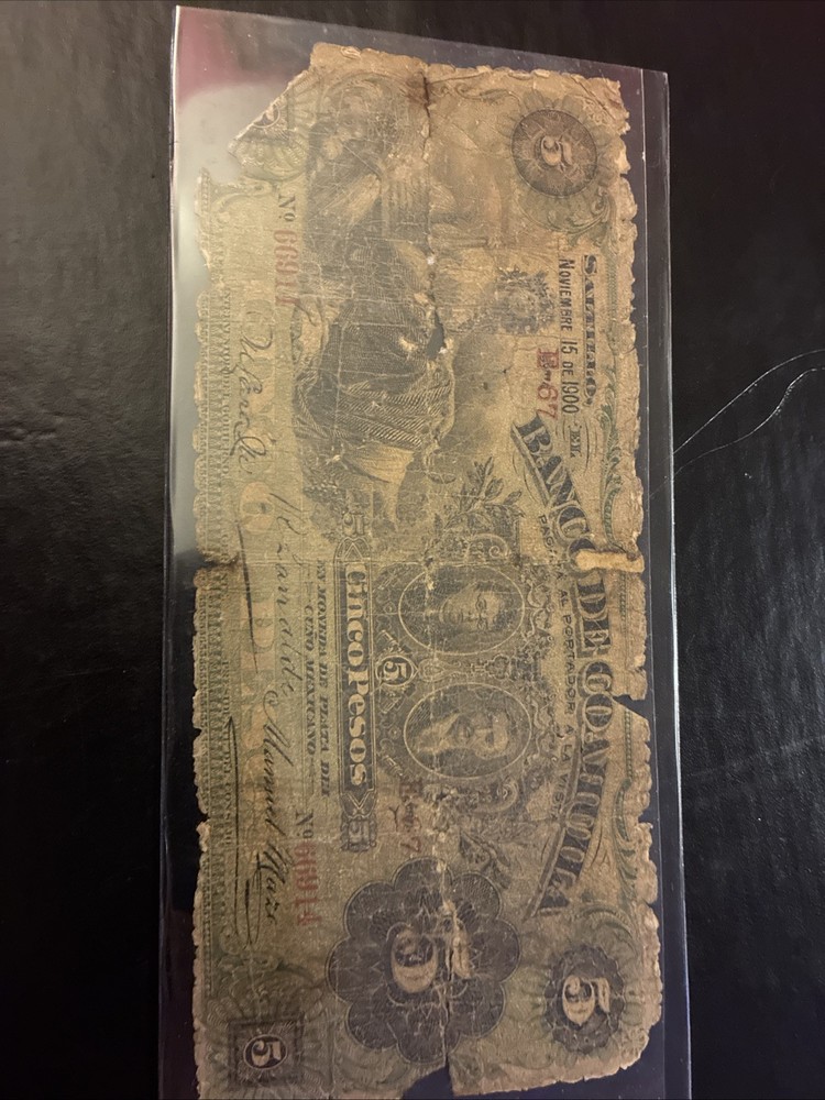1900 Mexico 5 Pesos