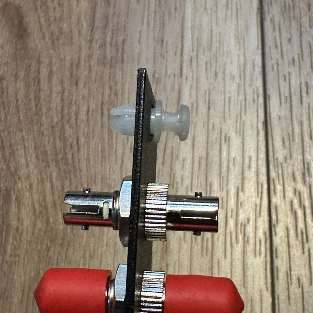 ST Multimode, Simplex, 6 Fiber Panel Red Caps