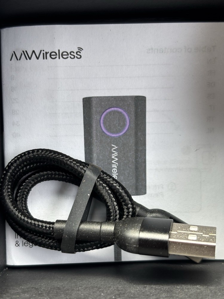 AAWireless Two Android Auto Wireless Adapter Convert Factory Wired Black