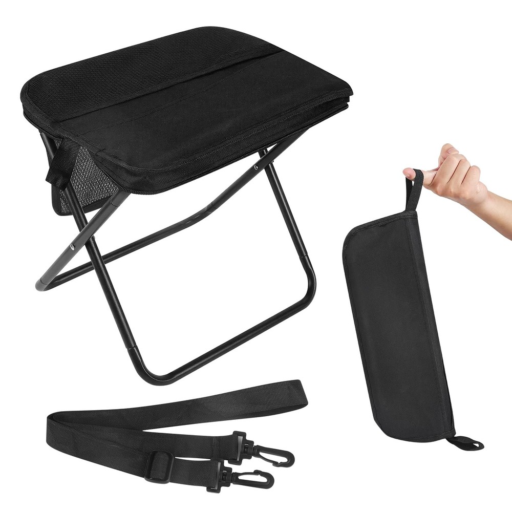 DZ Duozhan Portable Camping Stool - Foldable Backpack Stool 13" with 260lb Ca...