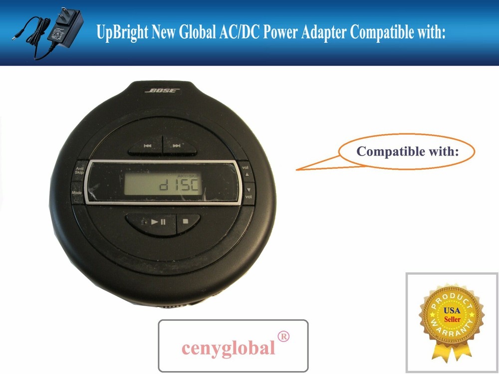 Car Auto DC Charger Adapter For Bose PM-1 Portable CD Compact Disc Player