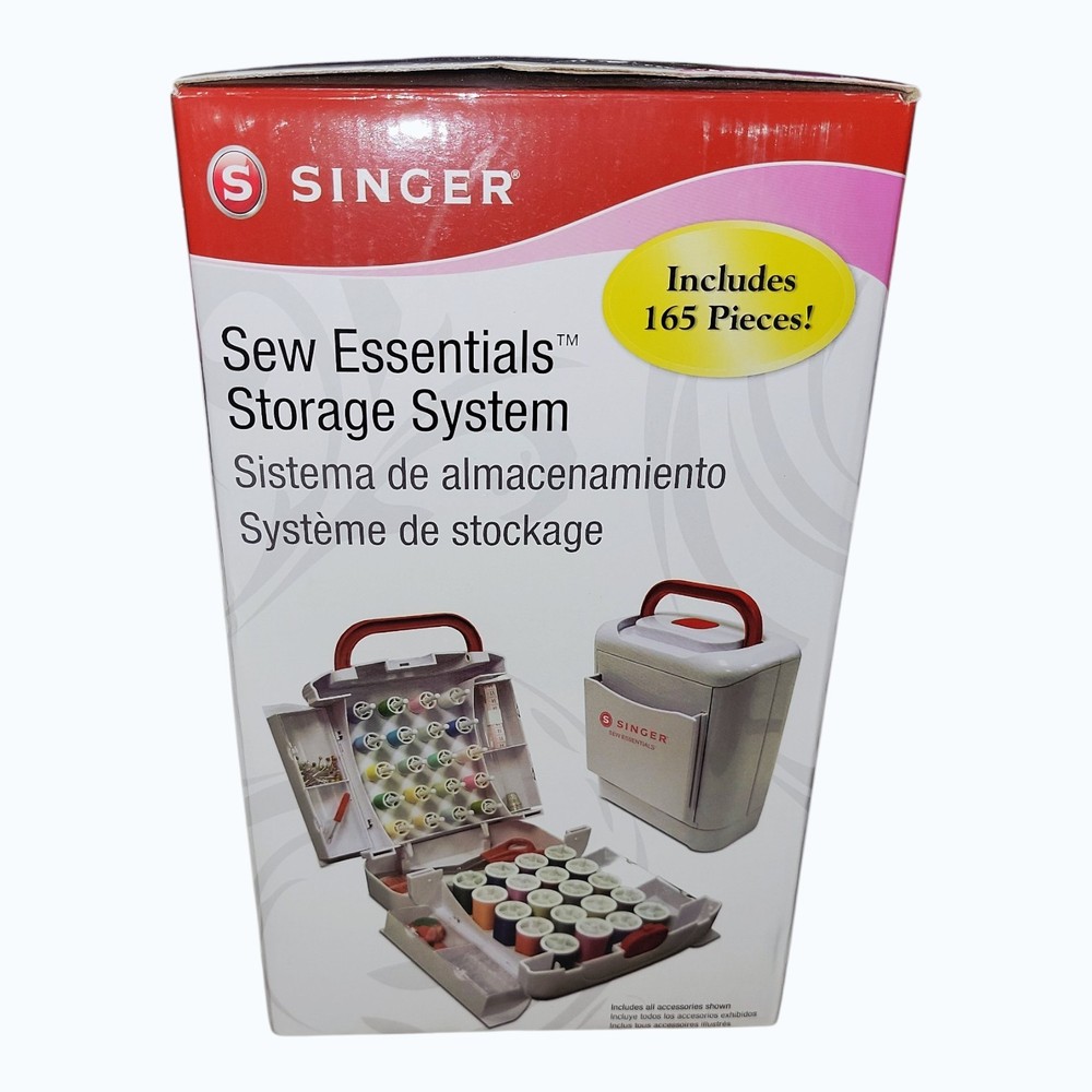 Singer Sew Essentials Storage System 165 Pc Sewing Kit Organizer Case Thread Box