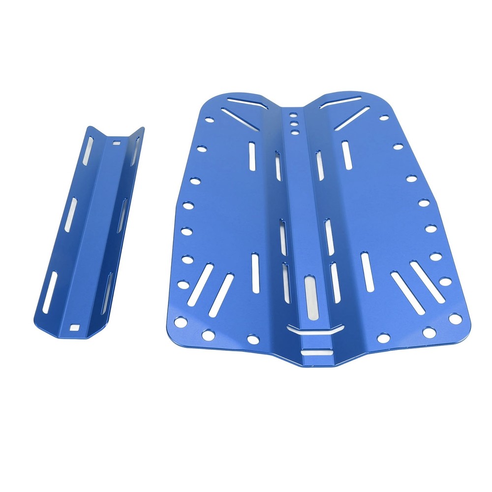 Blue Diving Backplate Aluminum Single Double Bottle Compatible Diver BCD WT