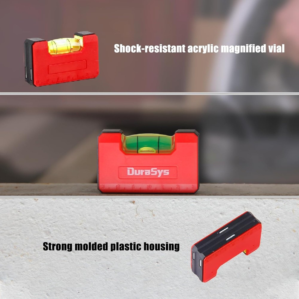 Mini Magnetic Portable Level, 1 Vial Compact Horizontal Vertical Level Tool, 2.5