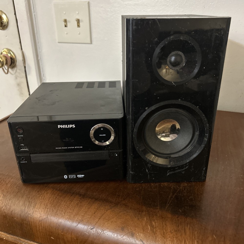 Phillips CD BT MP3 USB Direct Micro Music System BTM2180 Only 1 Speaker READ DES