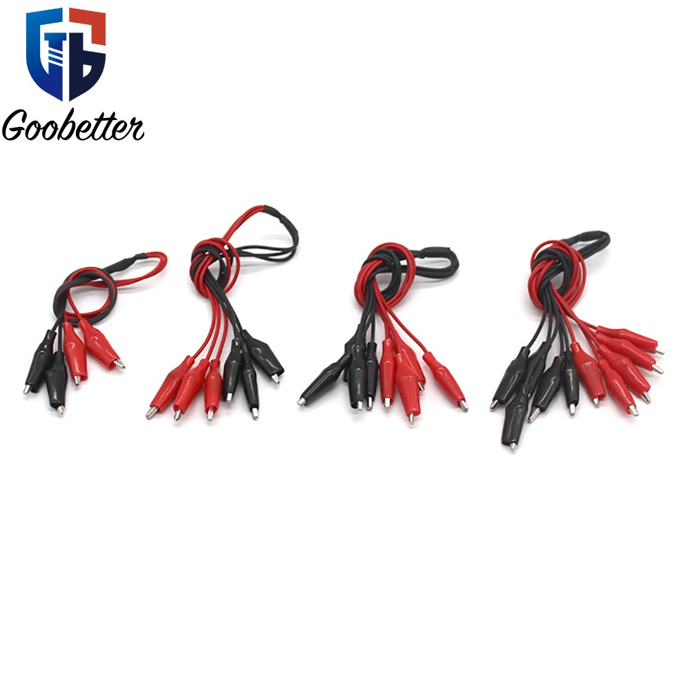 Alligator Crocodile Clips Test Leads Electrical Clamp Insulated Testing Cable