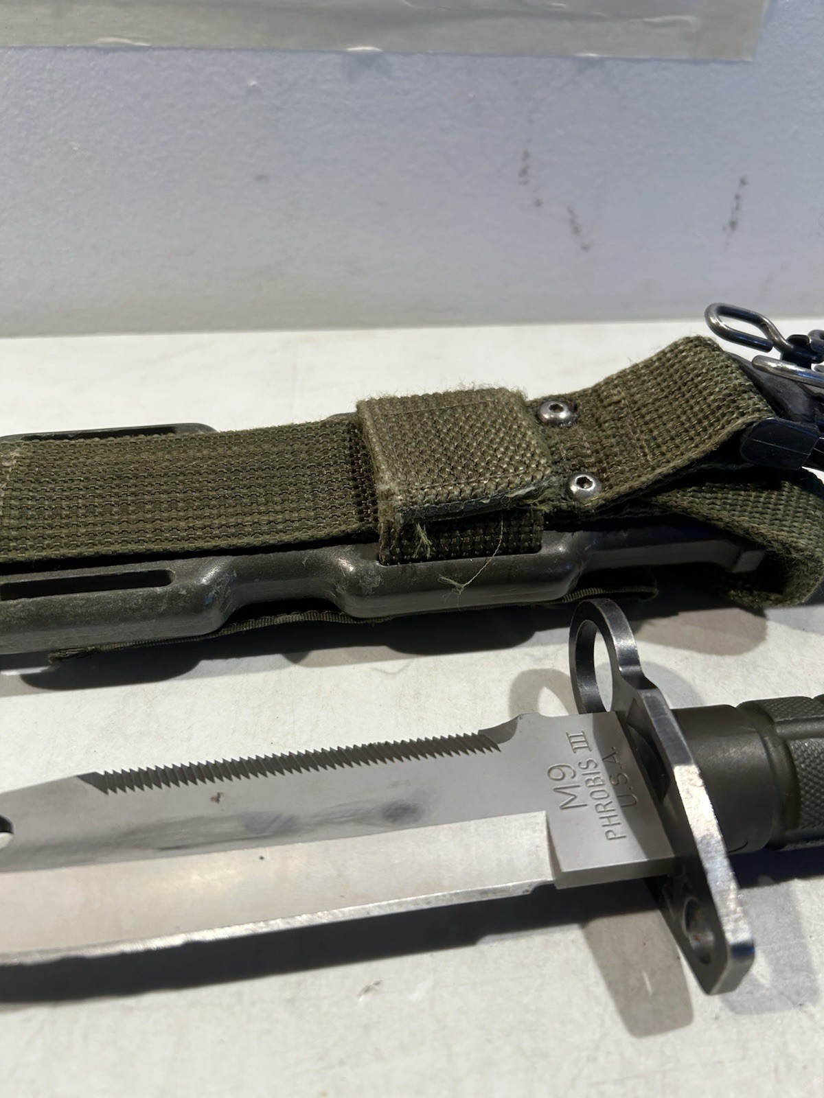 USA M9 PHROBIS III Military Fixed Blade with Scabbard Case #20