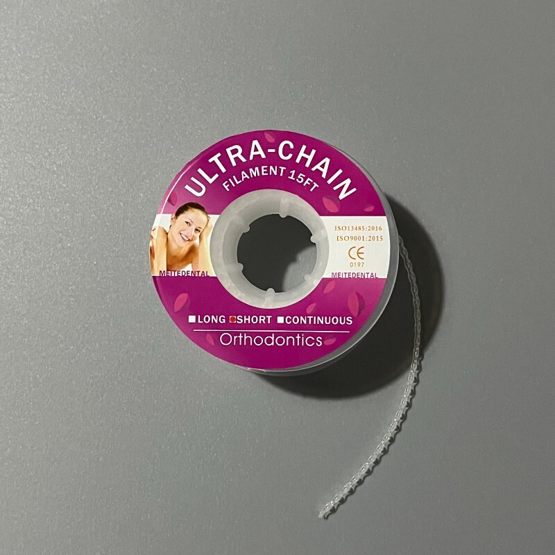 Dental Ortho Elastic Ultra Power Chain Rubber Braces Bands Long/Short/Continuous