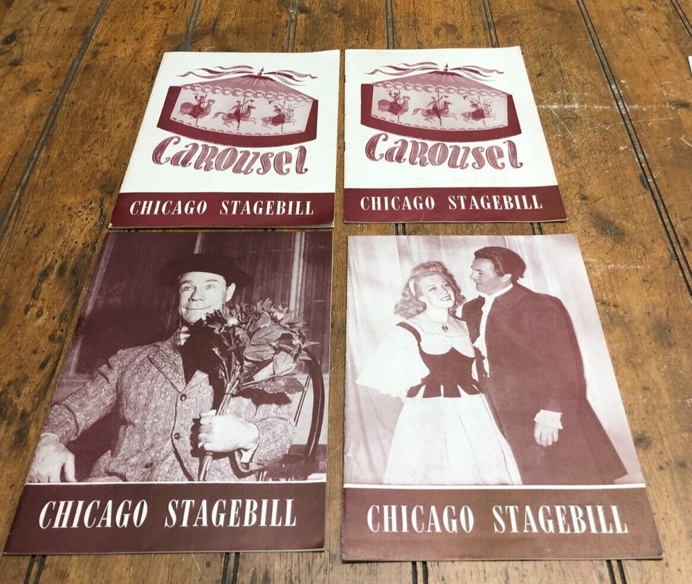 7 Vintage 1940's Chicago Stagebill Theatre Programs