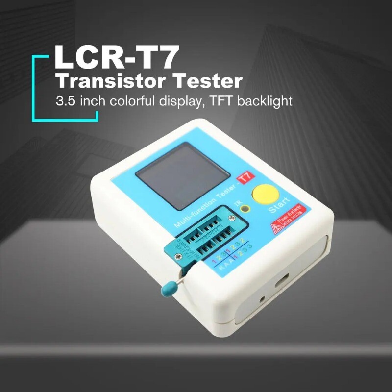 LCR-T7 Transistor Tester TFT Diode Triode Capacitance Meter LCR ESR Meter