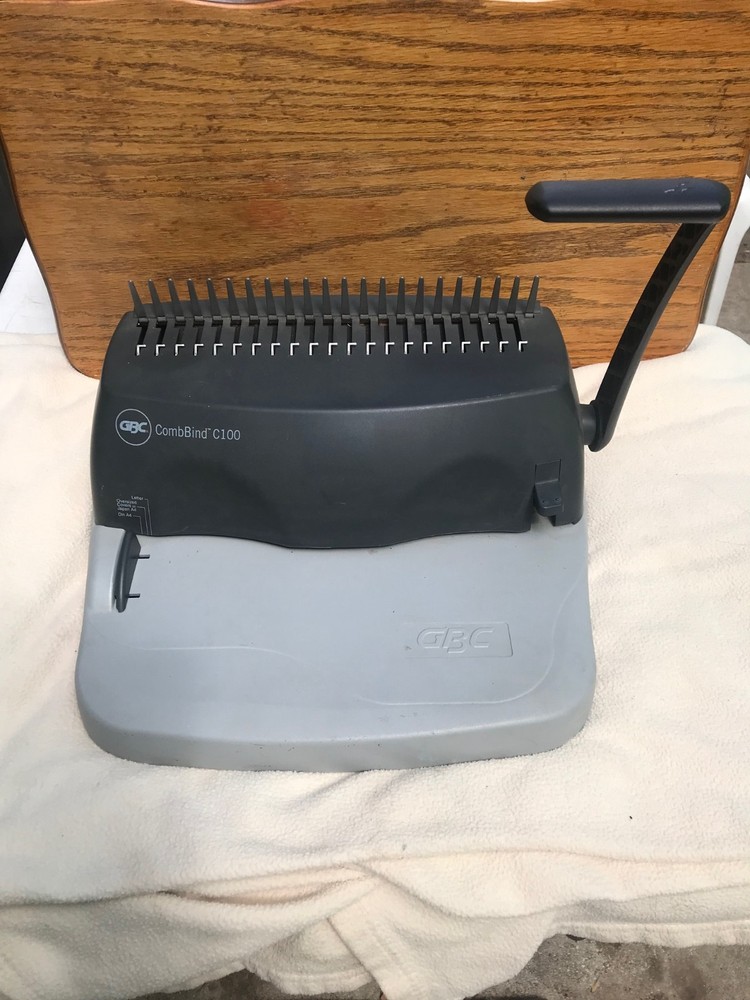 Heavy Duty GBC CombBind C100 Comb Binder Binding Machine Works