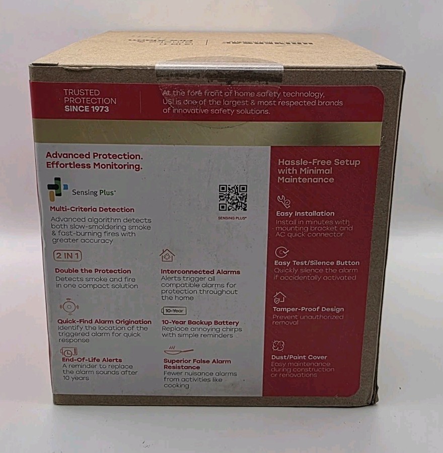 Universal Security (3-Pack) Hardwired & 10-Year Battery Smoke Detector