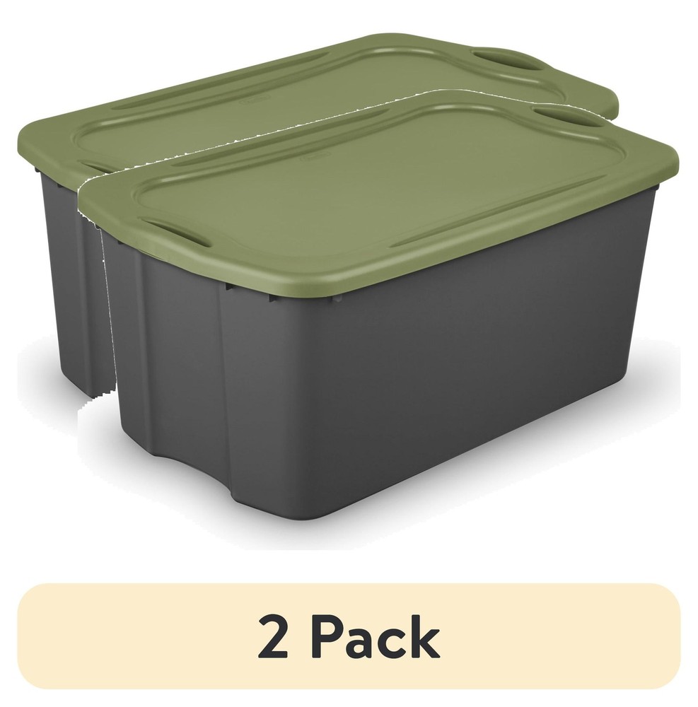 Sterilite EZ Carry 30 Gallon Extra-Large Storage Bin, Plastic Storage Gray