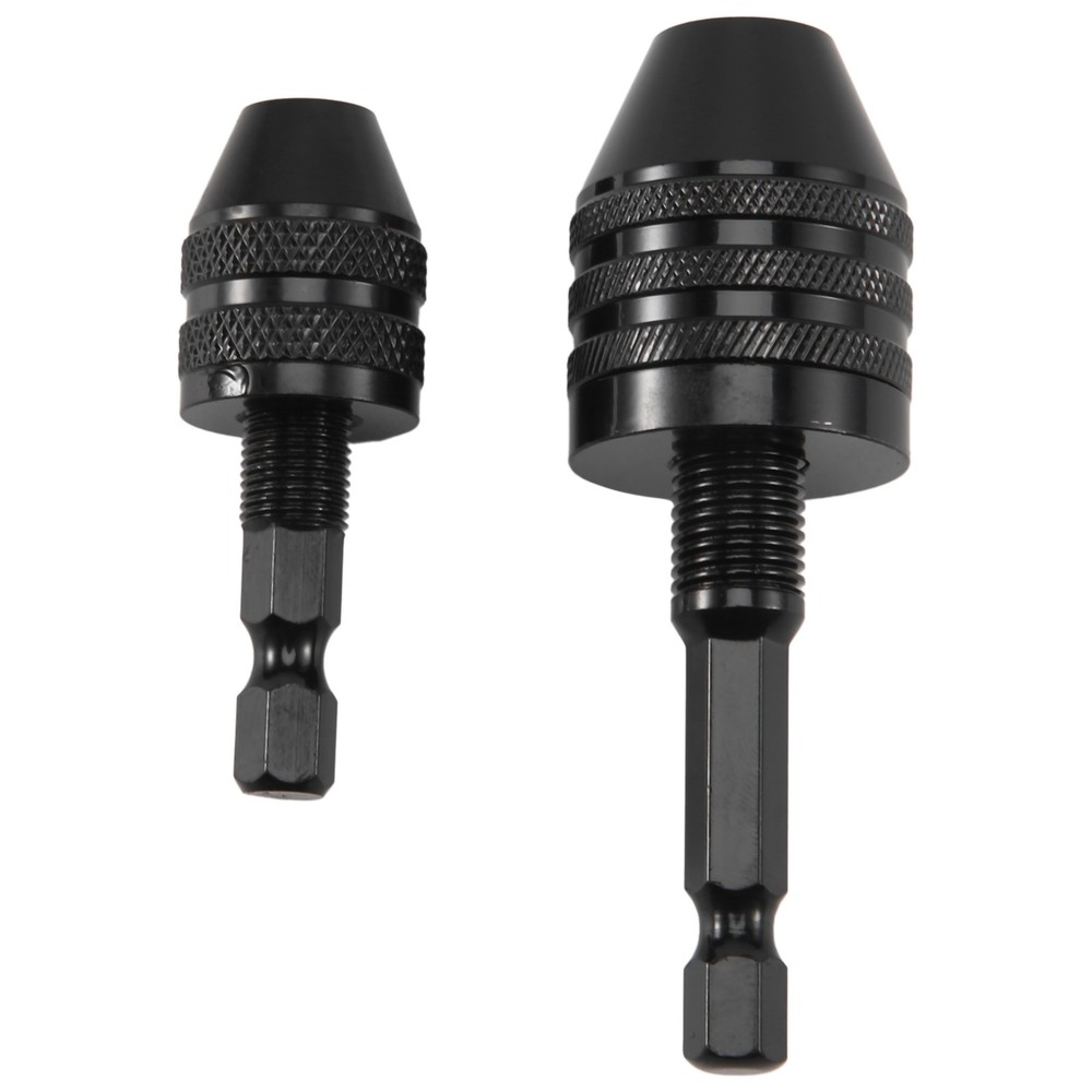 2Pcs Hex Shank Keyless Drill Chuck, Screwdriver Converter Drill Adapter 1137