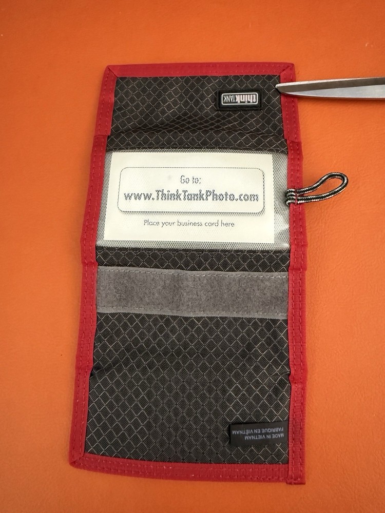 Think Tank Pee Wee PPR Memory Card Holder Case Red Grey