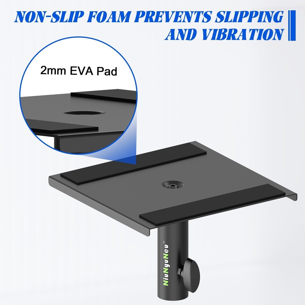 Pair of Speaker Stand Mounting Plates - Pole Mount Removable Plates - Studio ...