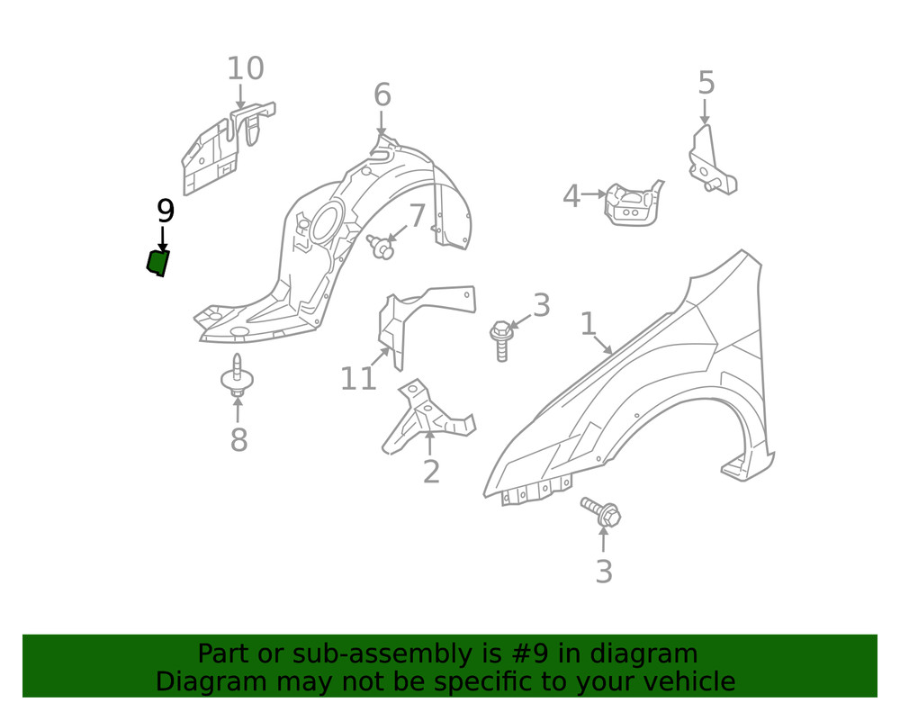Genuine Ford Fender Liner Nut W704277-S438