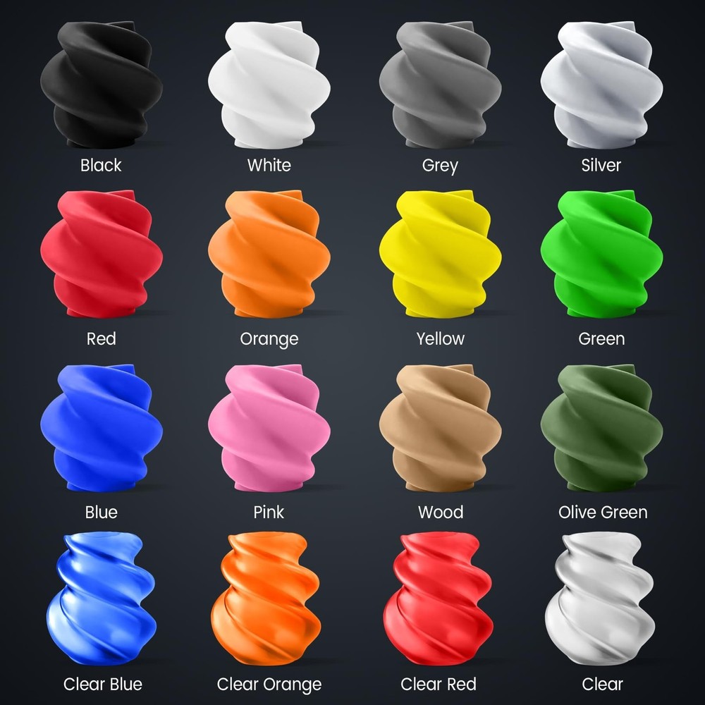SUNLU 16 Color PLA Filament Bundle Multicolor, PLA 3D Printer Filament 1.75mm...