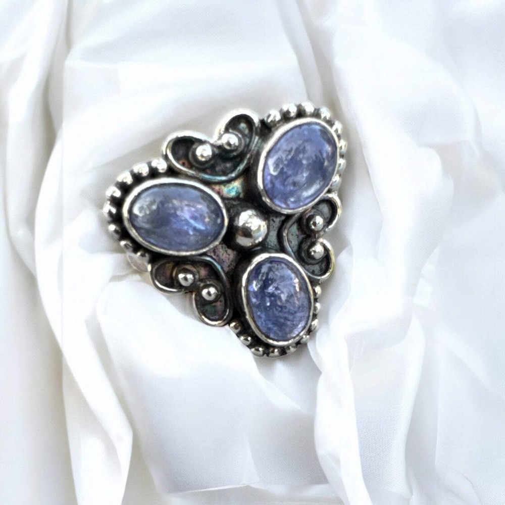 Tanzanite Solid 925 Sterling Silver Ring 8.5