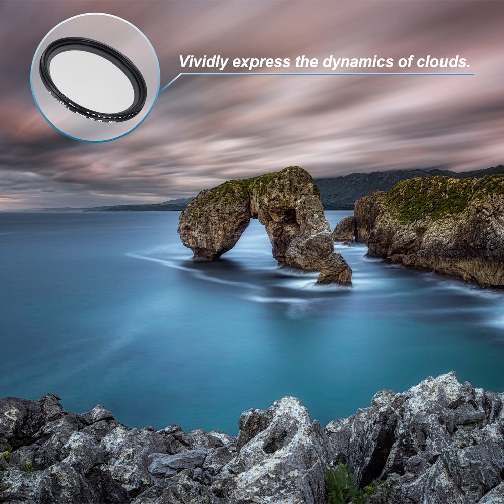 ND2-400 Lens Filter Variable Neutral Density Lens Filter 62mm