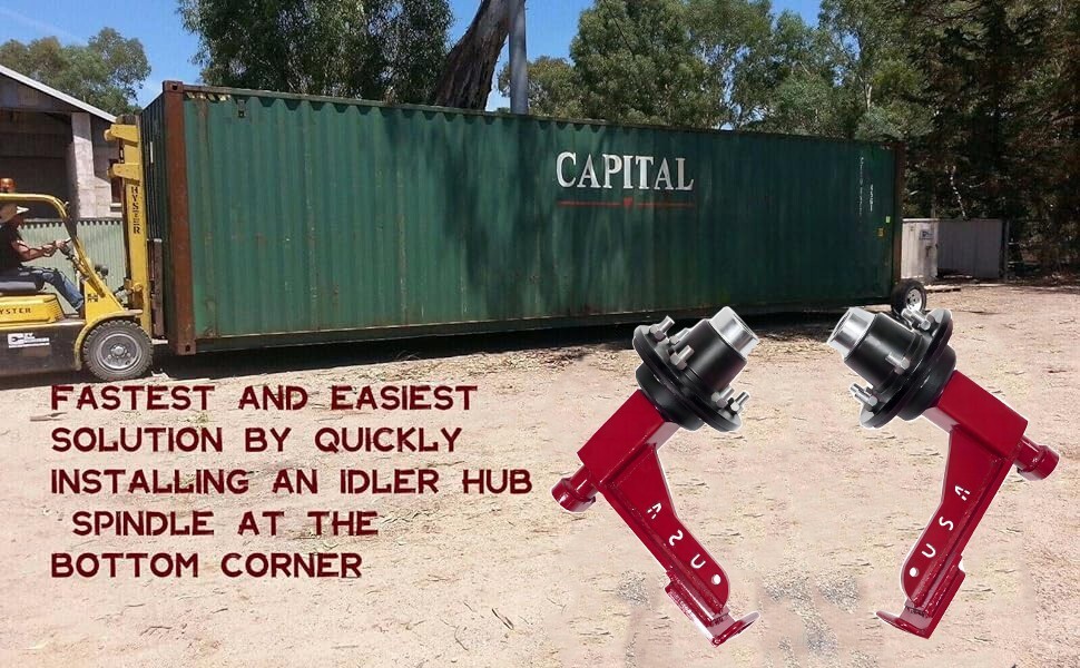 Superior Shipping Container Wheels, 6x 5.5 Lug ，Container spindle mobile kit