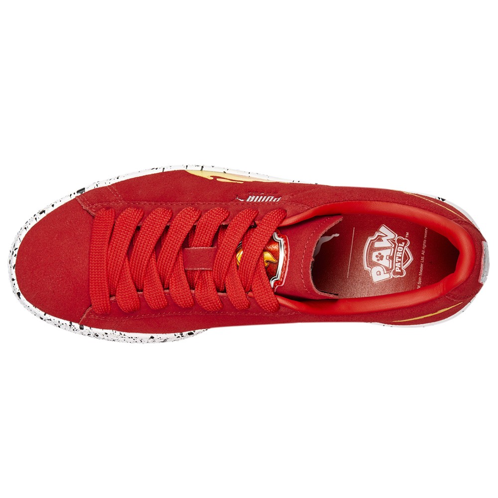 PUMA Patrol X Marshall Suede Lace Up Youth Boys Red Sneakers Casual Shoes 38848