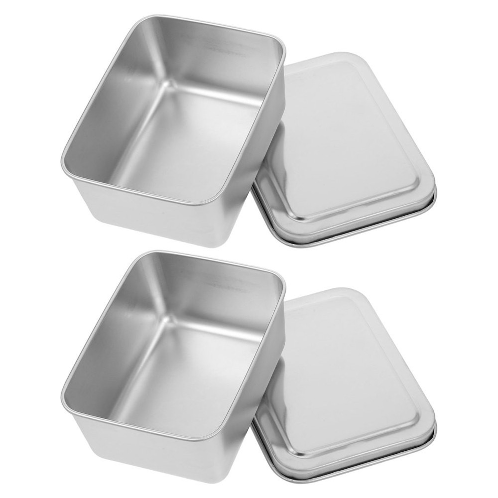 2 Pcs Deep Cake Pan Reusable Food Storage Container Baking for Kitchen