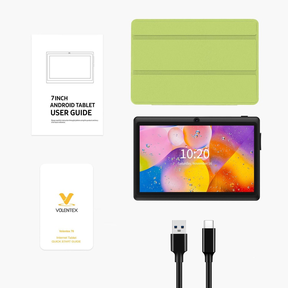 Seven Inch Android Tablet WiFi Bluetooth IPS Touchscreen Tablet Green