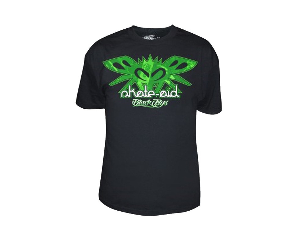 BLACK FLYS Skate Aid Collaboration Tee