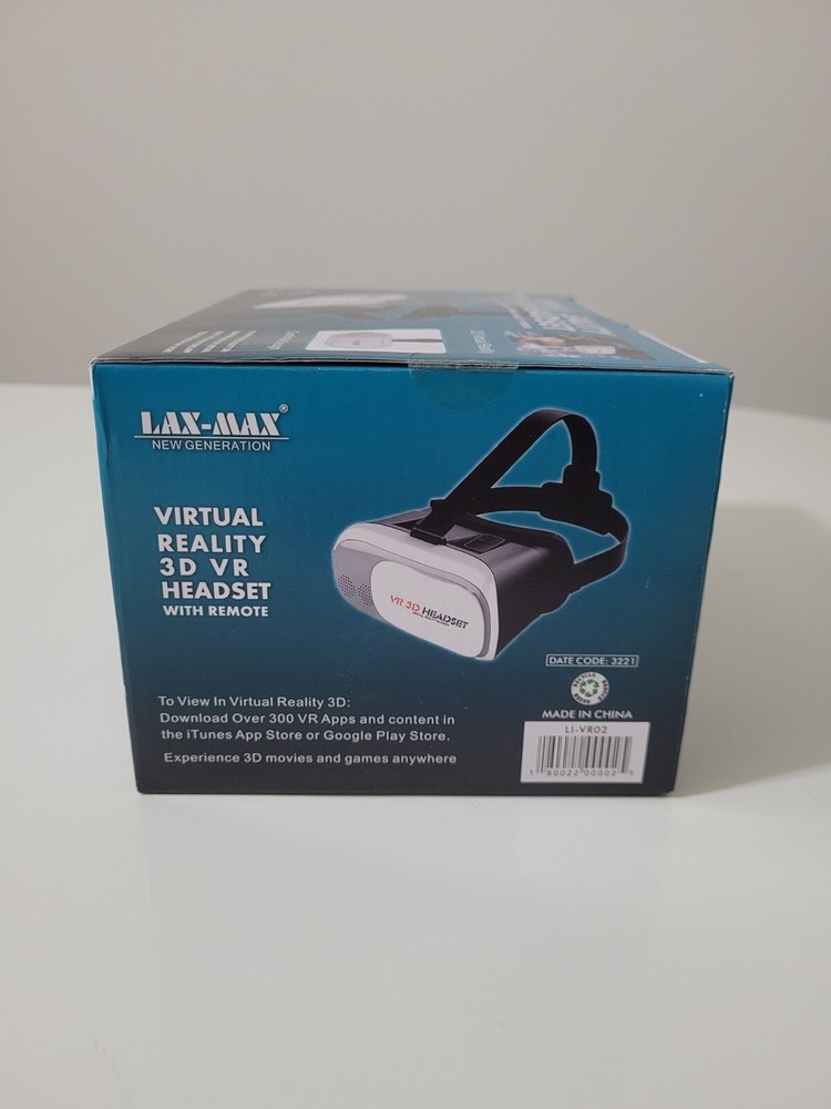Virtual Reality 3D Smartphone VR Headset Lax-Max New Generation New Sealed