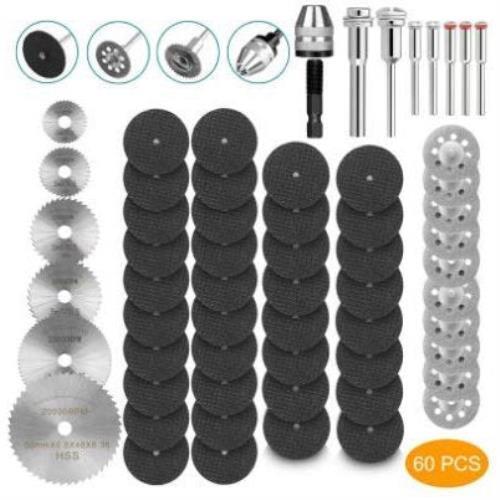 Cutting Wheel Set 60 pcs for Rotary Tool Compatible Dremel HSS Circular Saw Blad