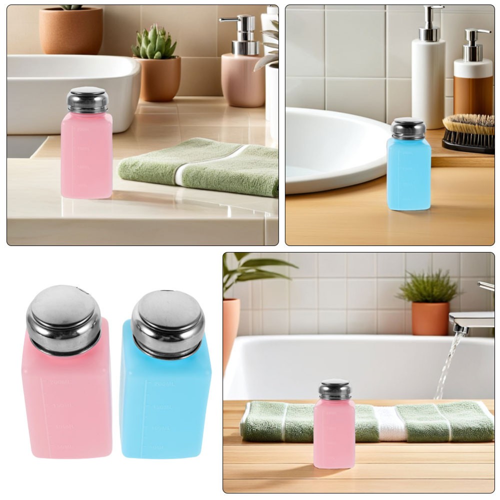 4 Pcs Empty Solvent Pump Bottle Anti Static Refillable Dispenser