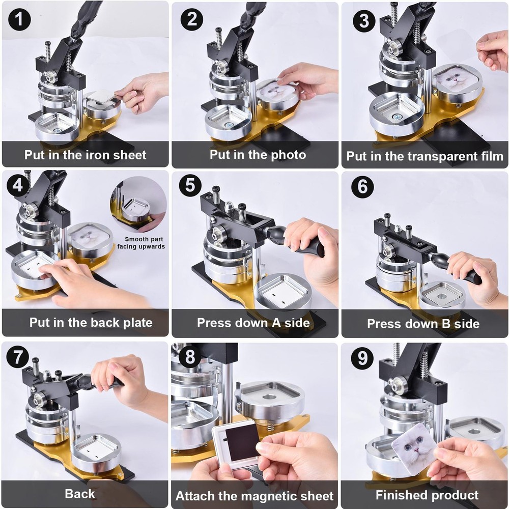 Fridge Magnet Button Maker - 2In Pin Maker for Refrigerator Magnet, DIY