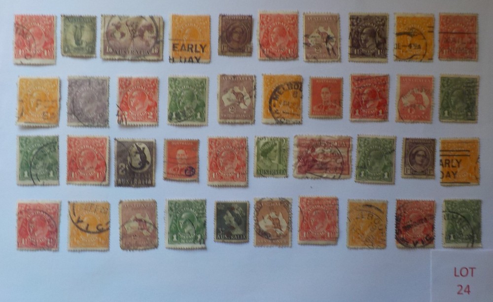 AUSTRALIA STAMPS - VARIOUS DENOMINATIONS. LOT 24. (see description)