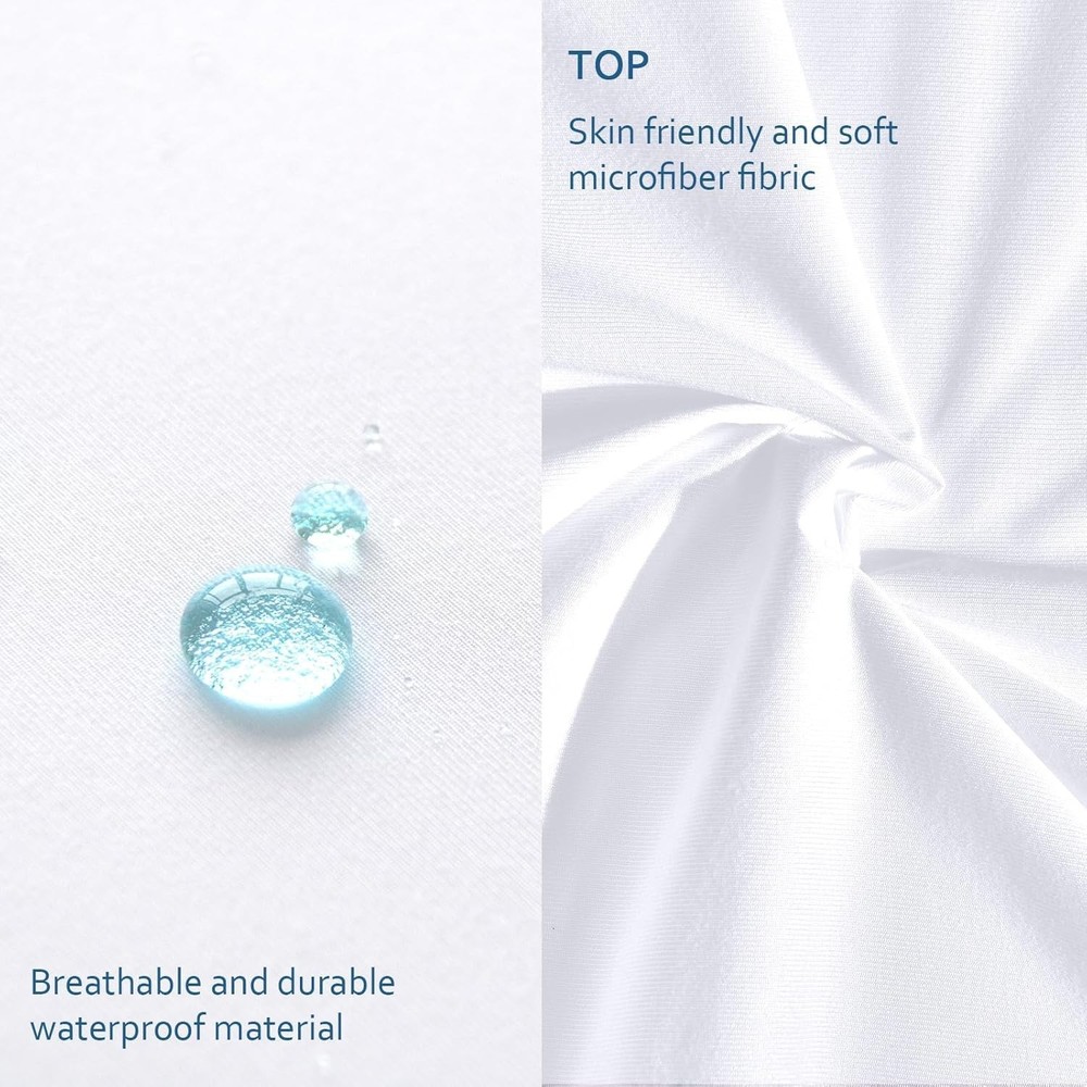 Cal King Waterproof Mattress Protector - Breathable & Odor Resistant
