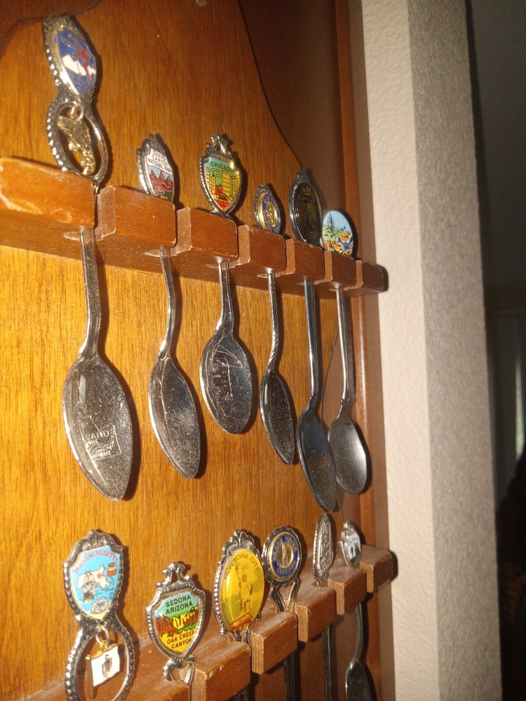 silver collection of spoons