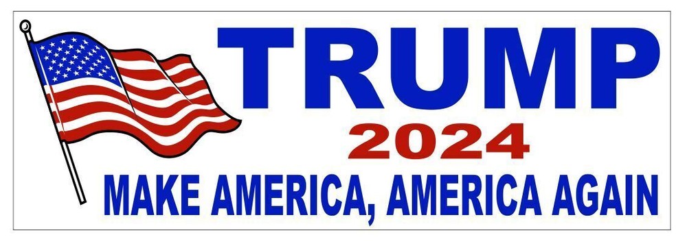 Trump 2024 Bumper Sticker Decal