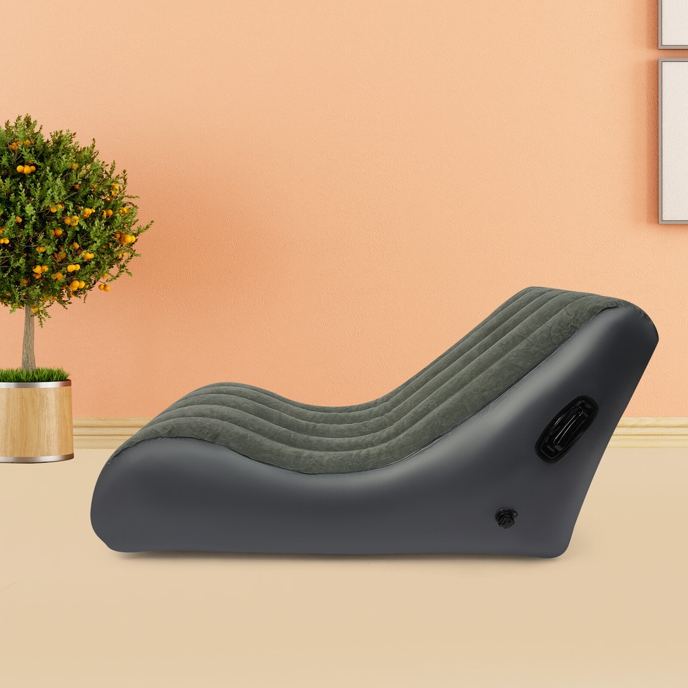 Modern Sofa Bed Inflatable Sofa Bed S-shaped Folding Sofa Bed 89.9*140*69.9cm