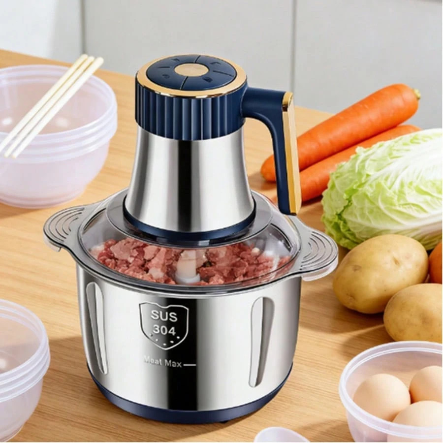 5L Electric Meat Grinder & Food Processor, Multi-Function Blender for Vegetables