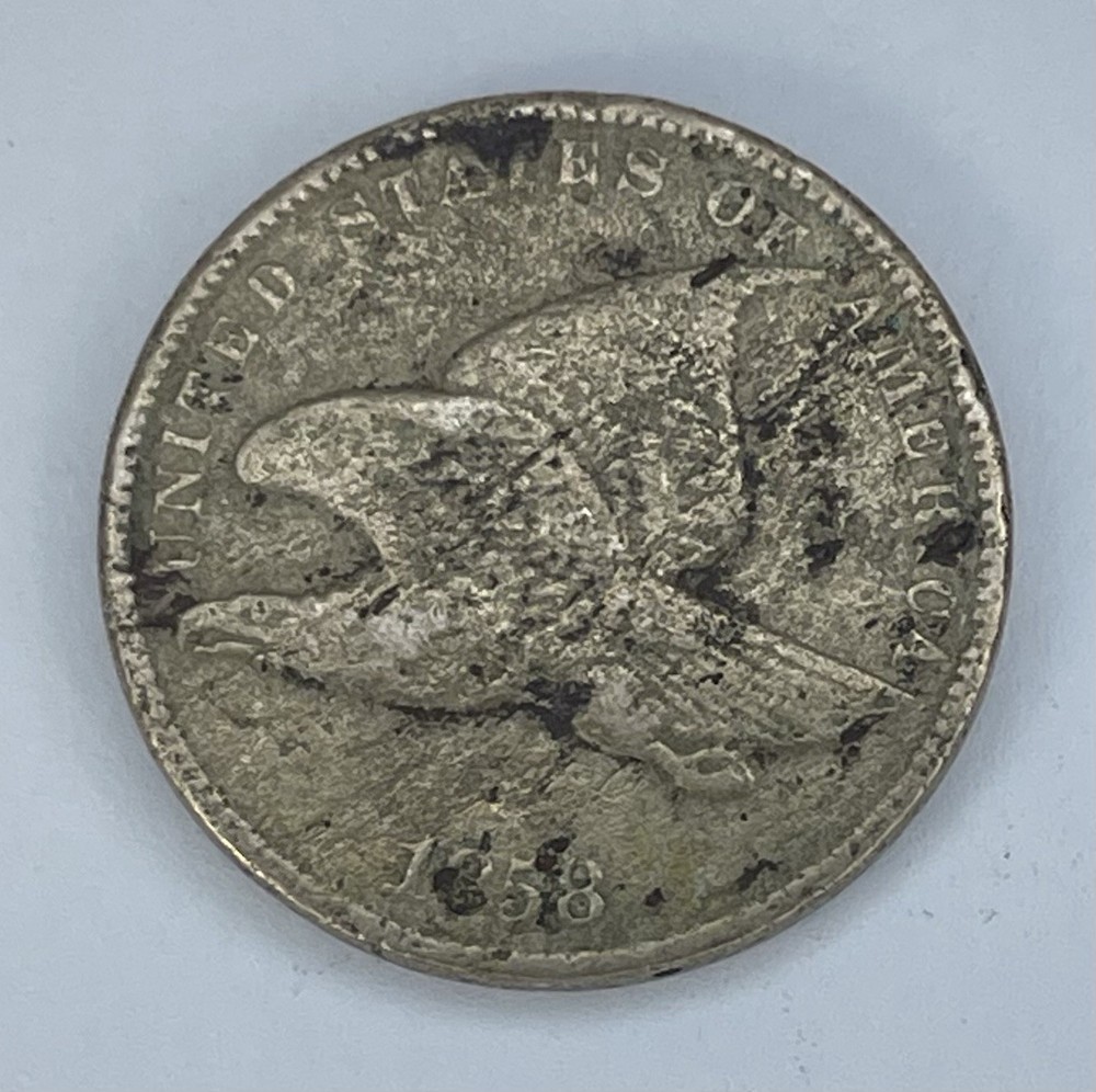 1858 Flying Eagle Cent 1c  Earthy Original Type Coin
