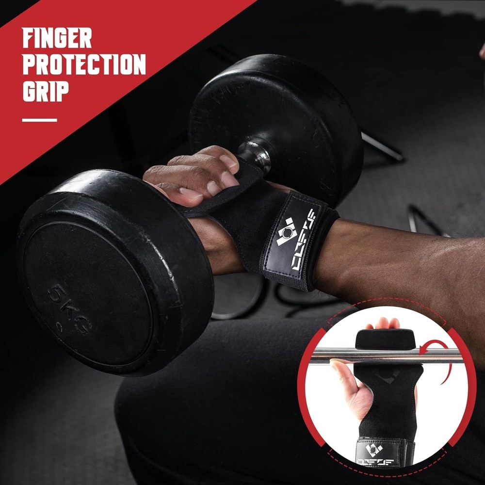 Double Layer Leather Weightlifting Wrist Straps - Adjustable Comfort Fit