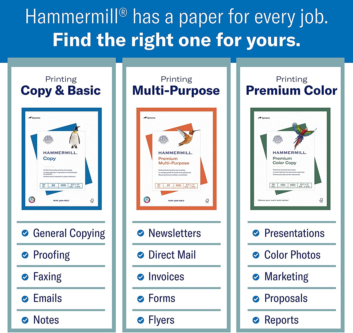 Hammermill Cardstock, Premium Color Copy, 100 lb, 18 x 12-3 Pack (750 Sheets)...