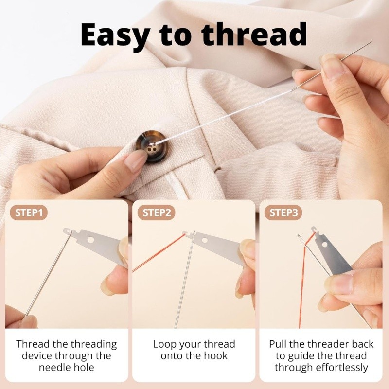 2Sets 37PCS Sewing Tool Set,Needles Thread Hand Repair Tools,Portable Sewing Kit