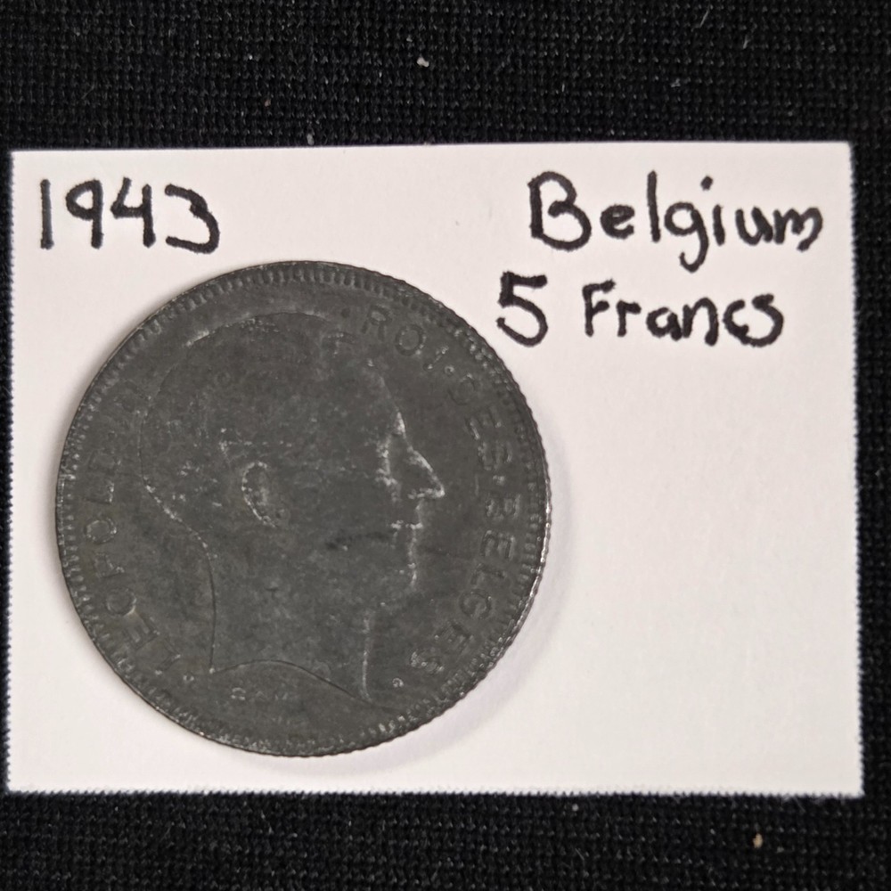 1943 Belgium 5 Francs