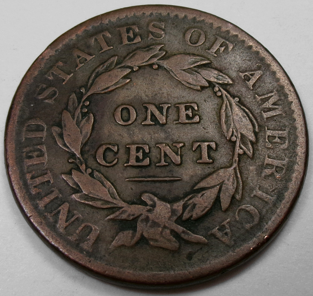 1833 Matron Head Large 1¢ Cent