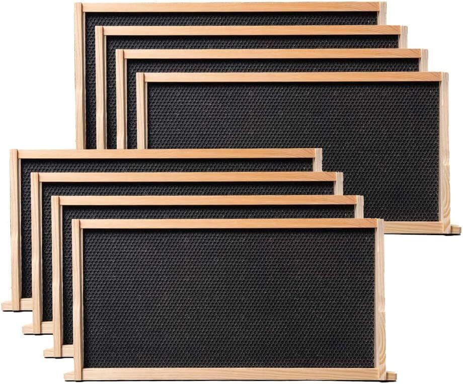 8 Frame Heavy Wax Coated Langstroth Unassembled Deep/Brood Box with Frames