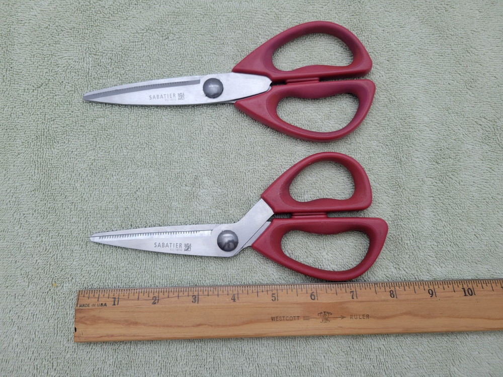 Sabatier All Purpose Shears Scissors Set, Bent & Straight - 8"