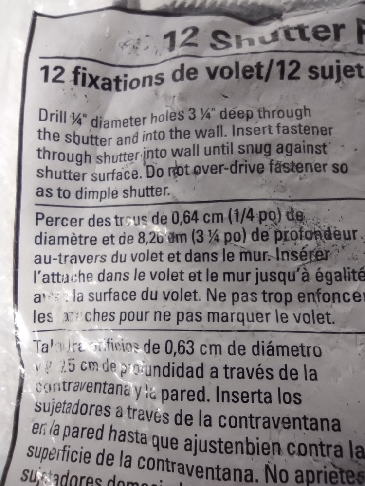 Window Shutter Fasteners 3" Spike Lock Fasteners Forest Black - 12CT