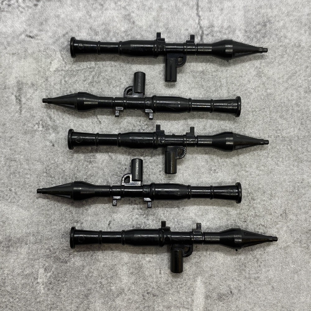 5pack Rocket Grenade Launcher RPG Block Weapons Accessory for Minifigures A15076
